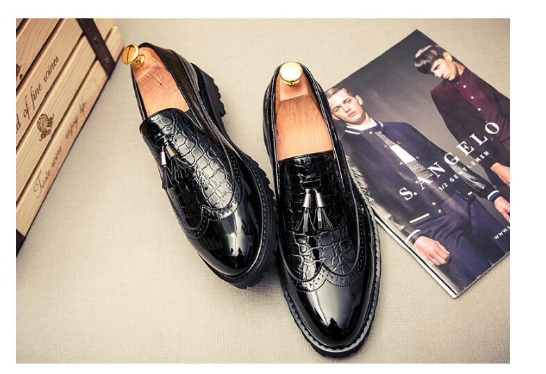 Men's Leather Loafers with Tassels