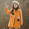 Girls' Polka Dot Wool Coat