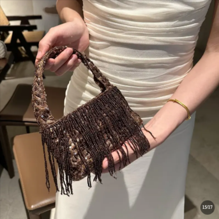Beaded Tassel Tote