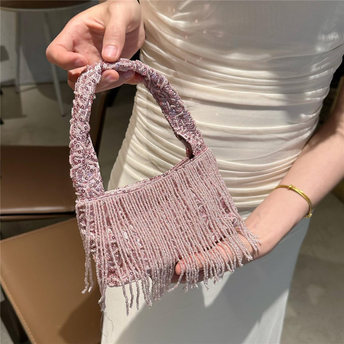 Beaded Tassel Tote