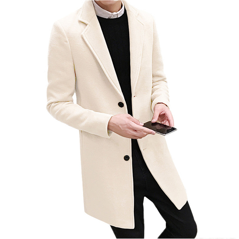 Slim Mid-Length Wool Coat