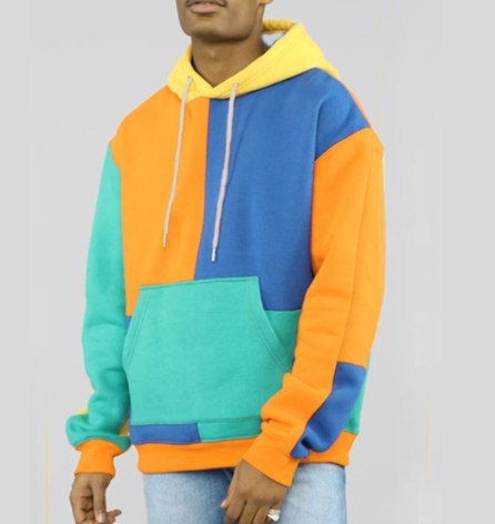 Color Block Zip Hoodie