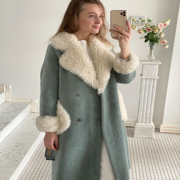 Long Lamb Wool Jacket