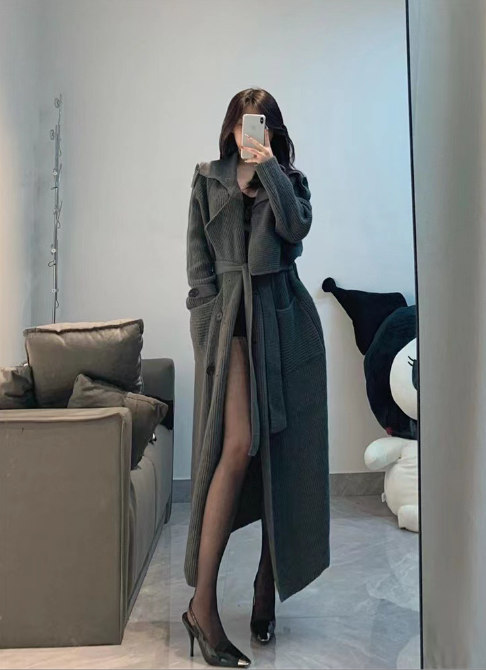 Mixed Color Knit Jacket