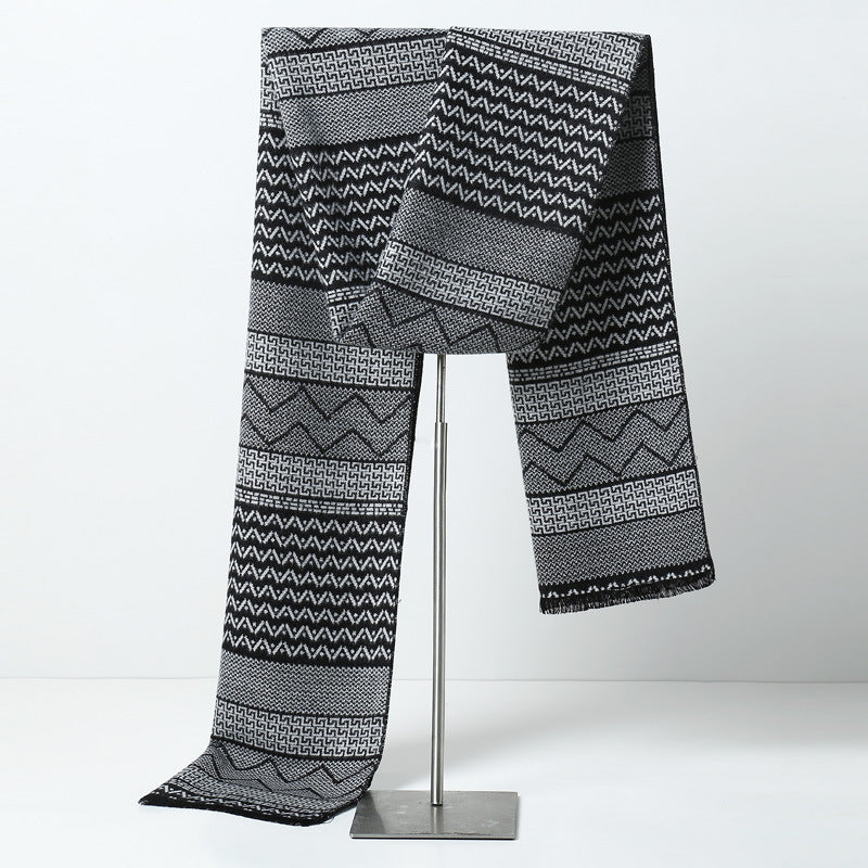 Men's Plaid Cashmere-Feel Scarf