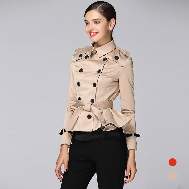 Ruffle Double-Breasted Jacket