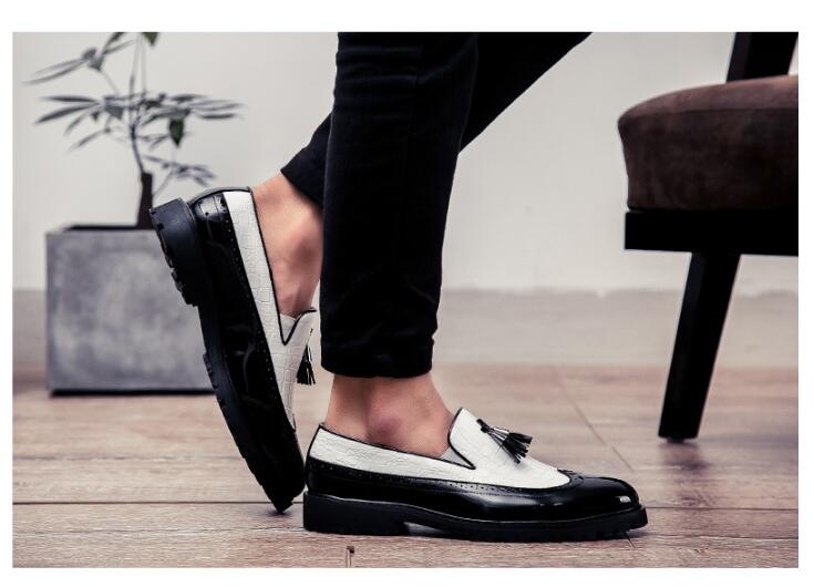 Men's Leather Loafers with Tassels