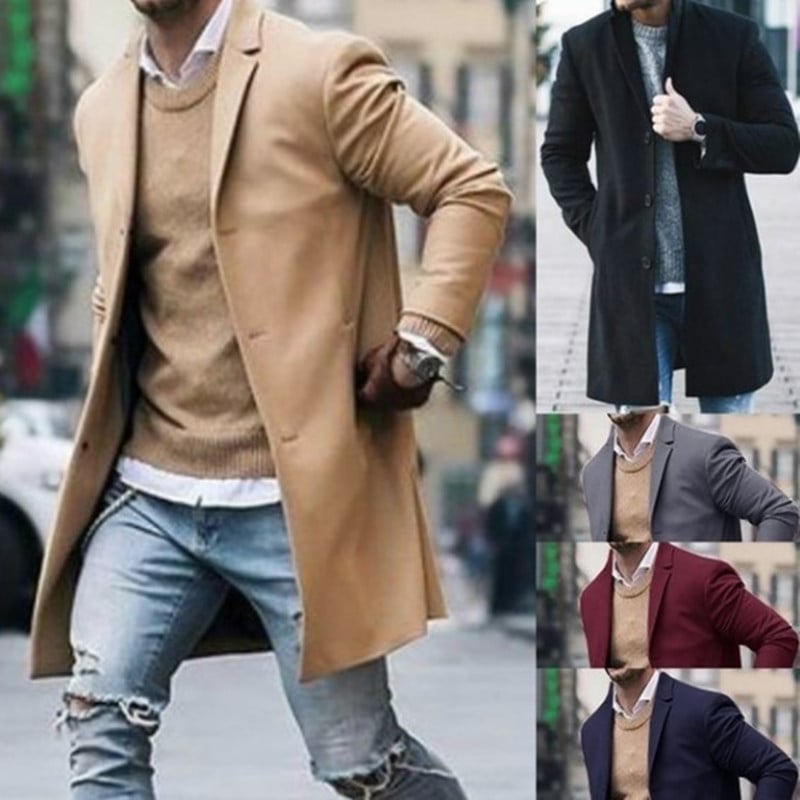 Slim Fit Wool Overcoat