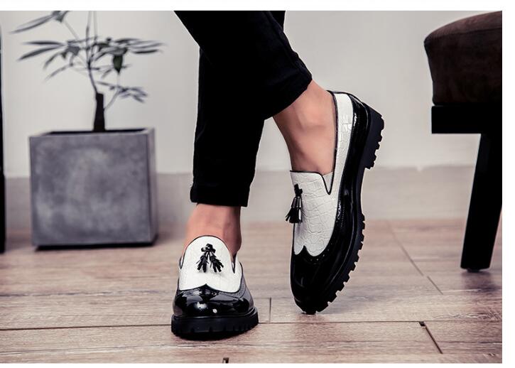 Men's Leather Loafers with Tassels