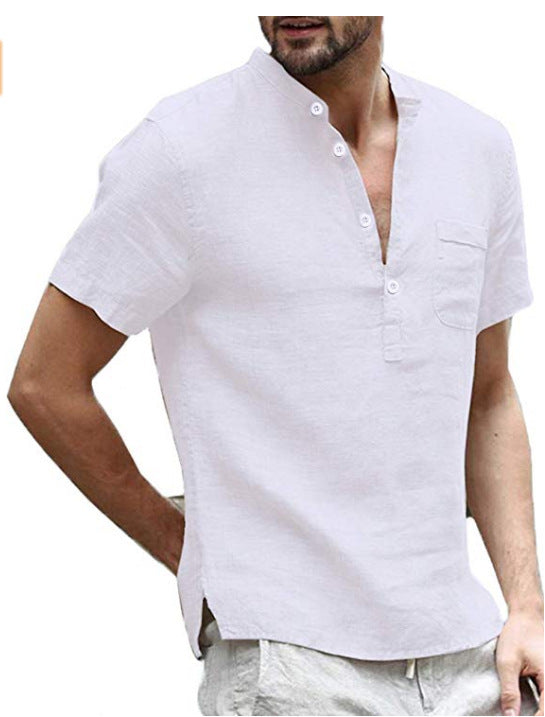 Linen Half-Sleeve Shirt