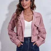 Cropped Corduroy Jacket