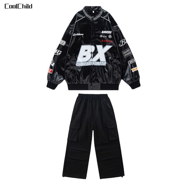 Boys' Leather Jacket & Cargo Set