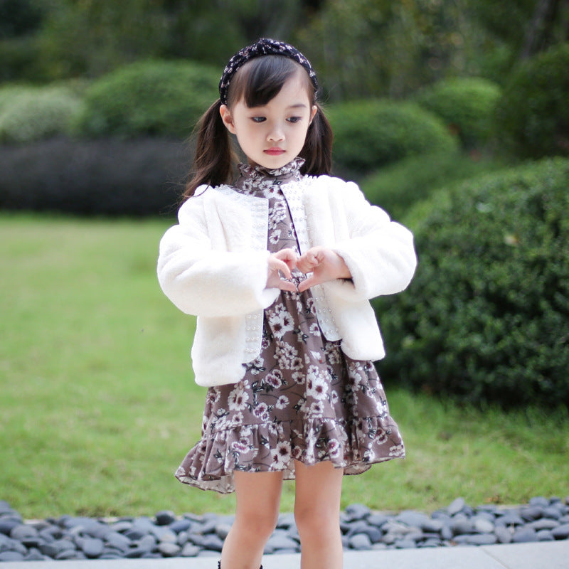 Girls' Faux Fur Coat