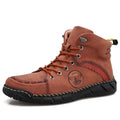 Vintage Hand-Stitched Leather Boots for Men