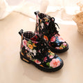 Girls' Floral Combat Boots