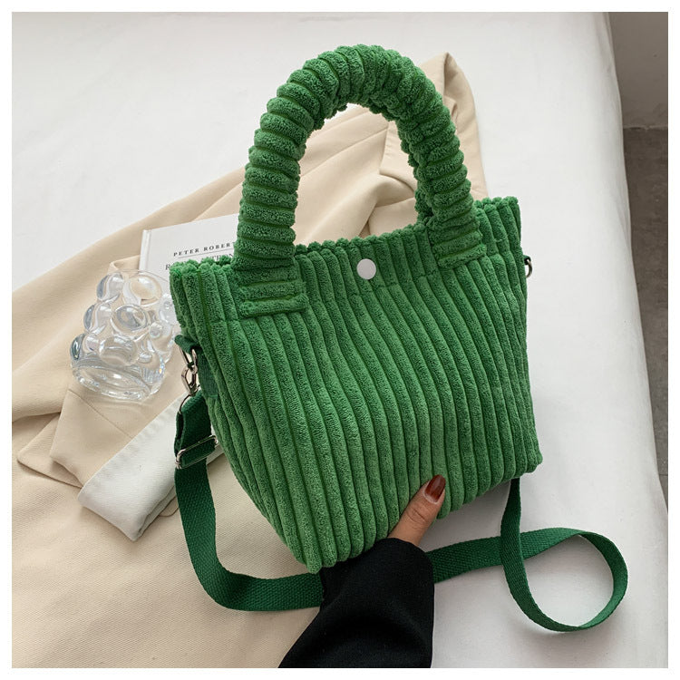 Corduroy Bucket Crossbody