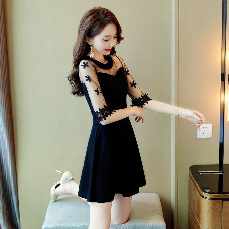 Black Cut-Out Midi Dress