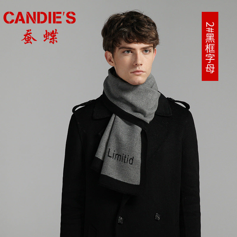 Men's Plaid Cashmere-Feel Scarf