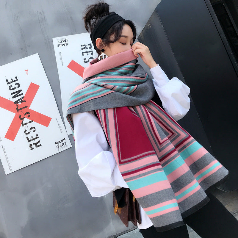 Reversible Faux Cashmere Scarf