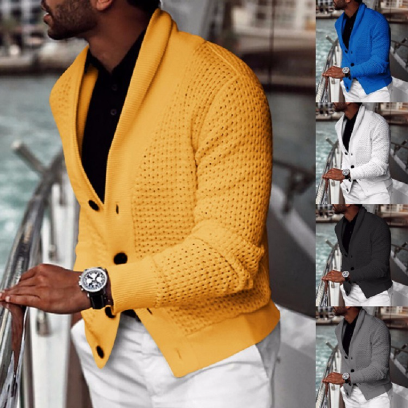Lapel Long Sleeve Cardigan