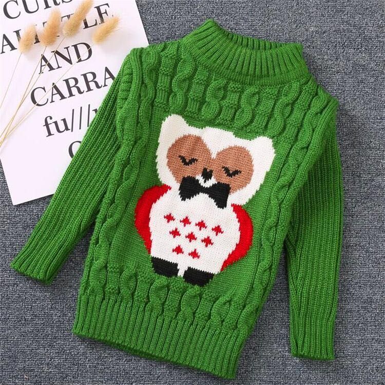 Kids' Owl Mock Neck Sweater
