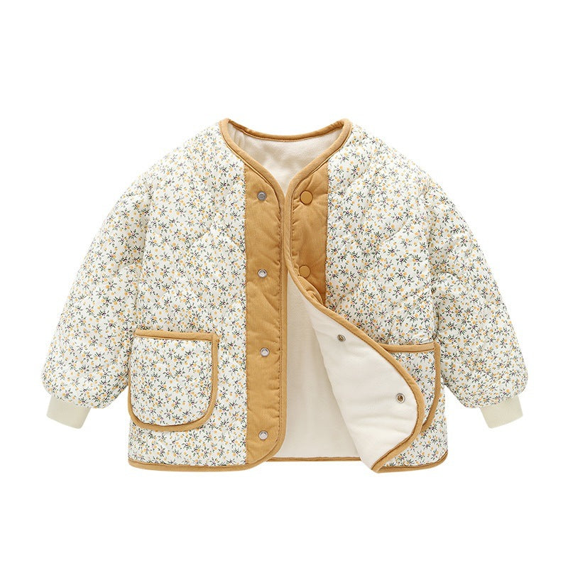 Kids' Floral Corduroy Jacket