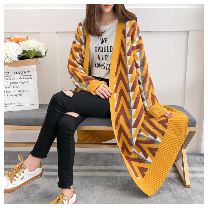 Geometric Cardigan