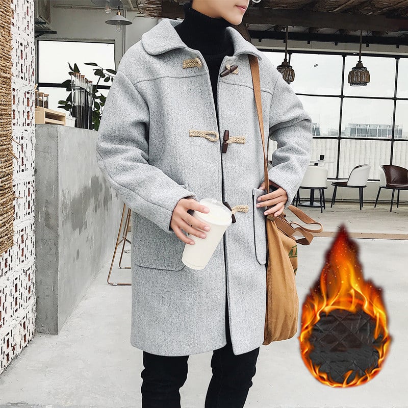 Horn Button Wool Coat
