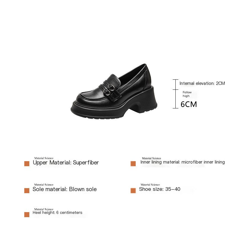 Platform Loafers for Women - French Vintage Style