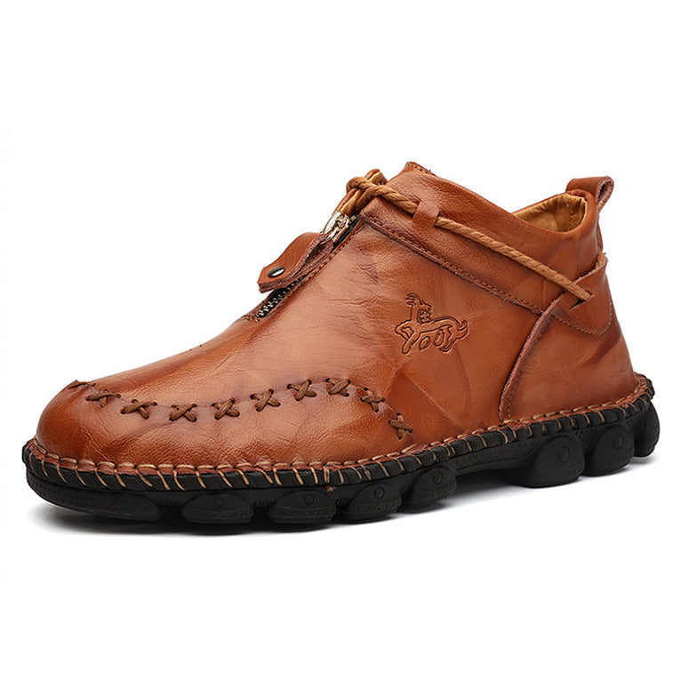 Handcrafted Vintage Leather Boots for Men