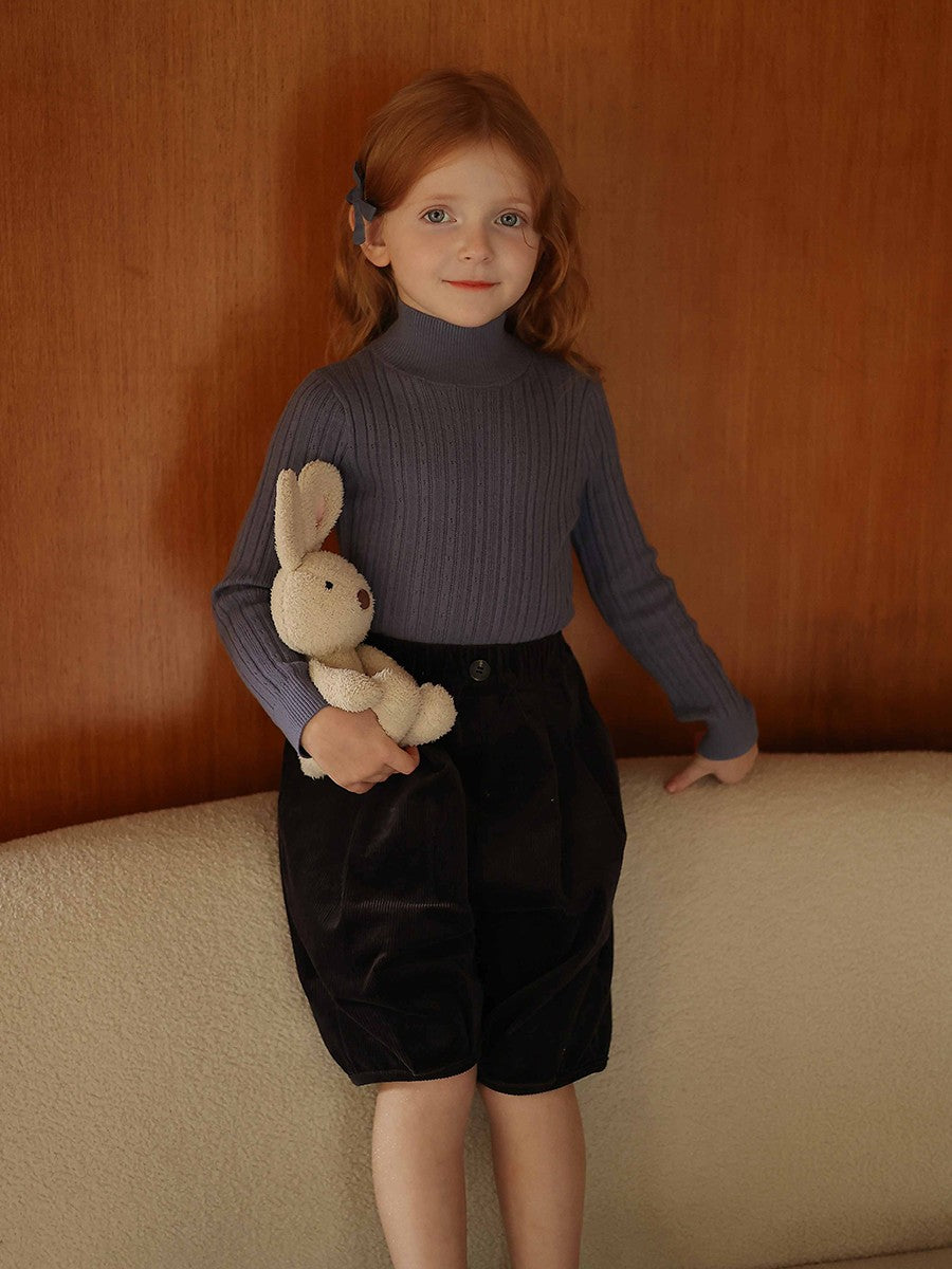 Girls' Mock Neck Sweater