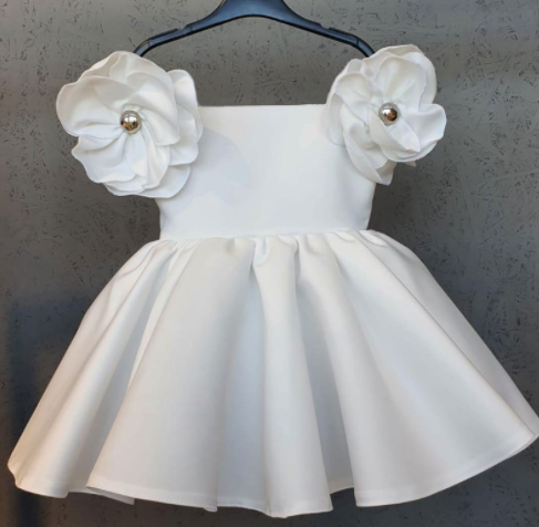 Girls' Floral Jacquard Dress