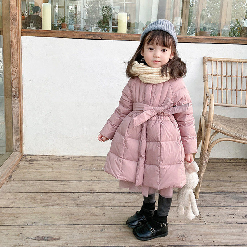 Girls' Mid-Length Winter Coat