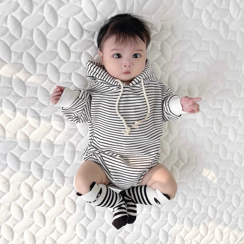 Kids' Striped Hooded Jumpsuit