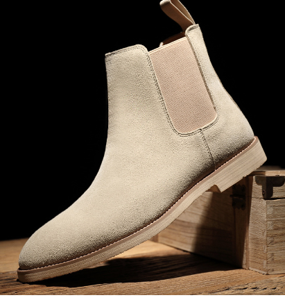Men's Chelsea Leather Martin Boots - European Style