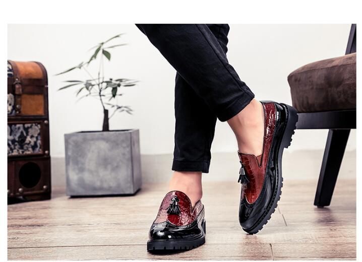 Men's Leather Loafers with Tassels