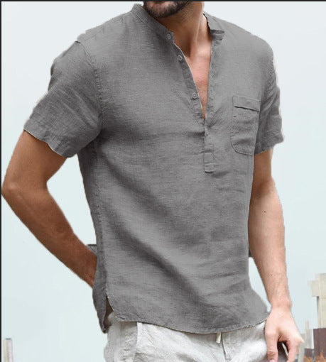 Linen Half-Sleeve Shirt