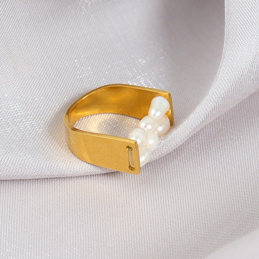 Double-Layer Pearl Ring