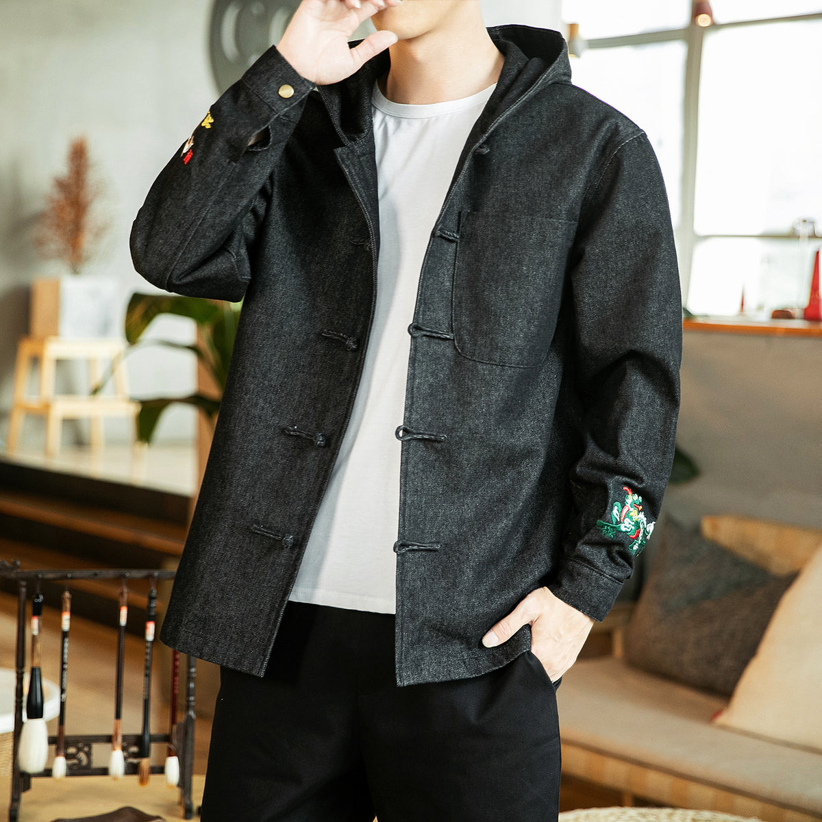 Hooded Denim Jacket