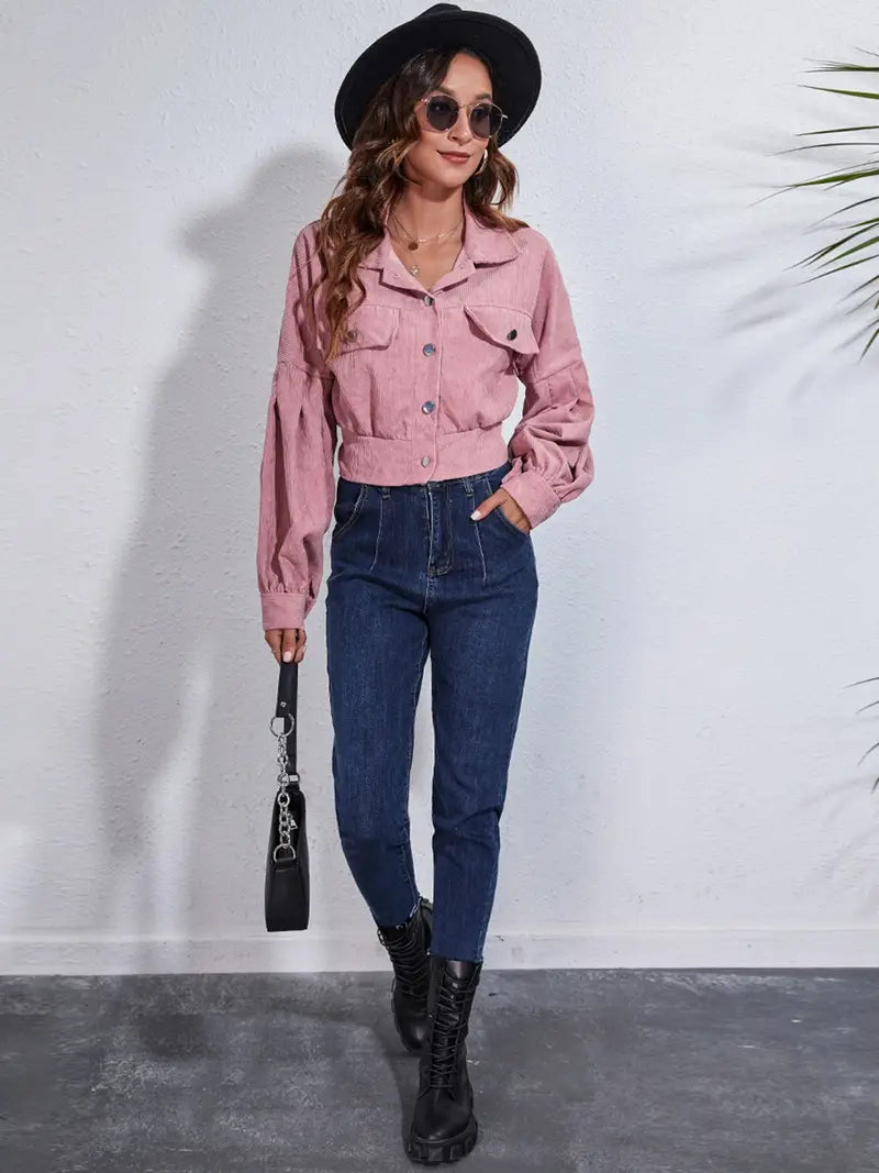 Cropped Corduroy Jacket