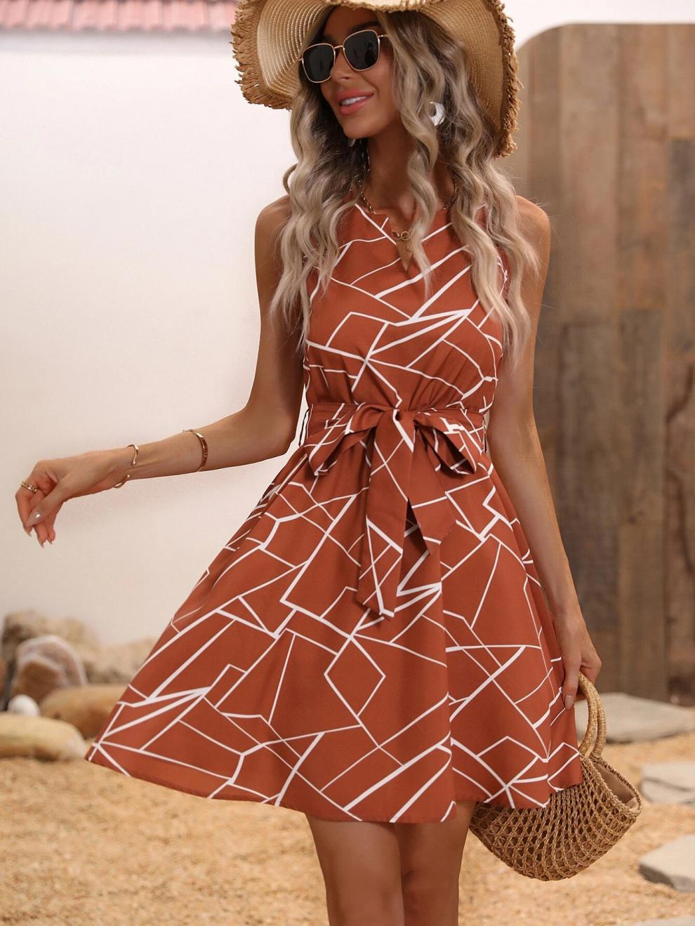 Printed Sleeveless Dress