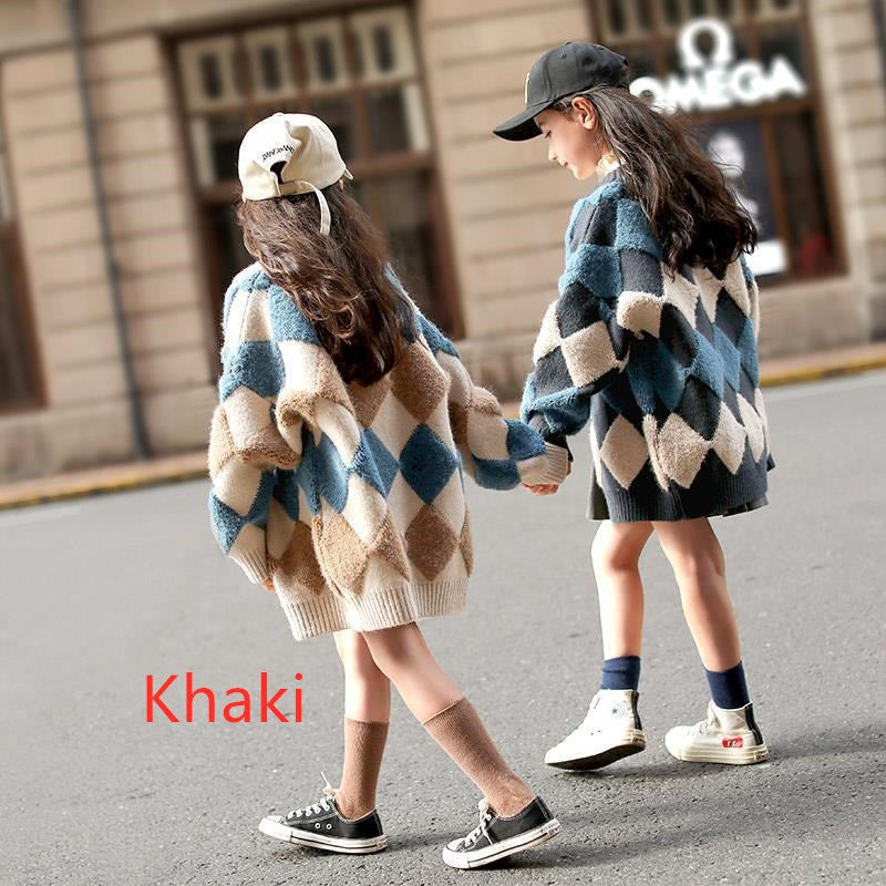 Girls' Button Knit Cardigan