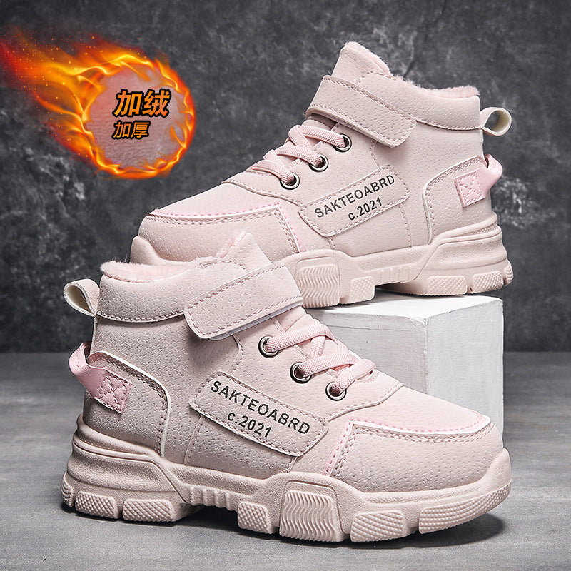 Boys' Cotton Winter Boots - Thick Warm Casual Shoes