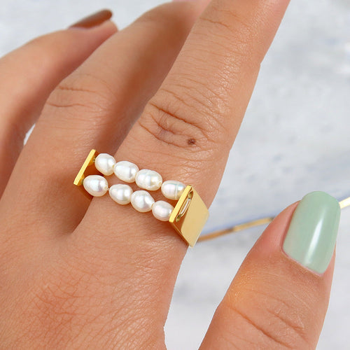 Double-Layer Pearl Ring