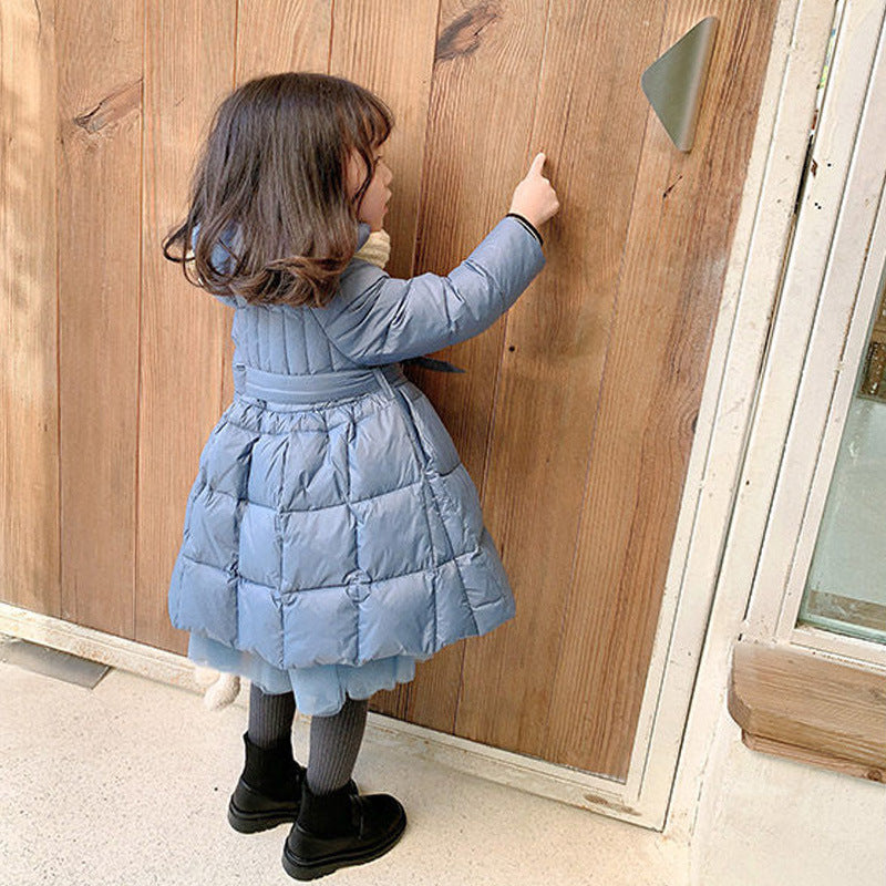 Girls' Mid-Length Winter Coat