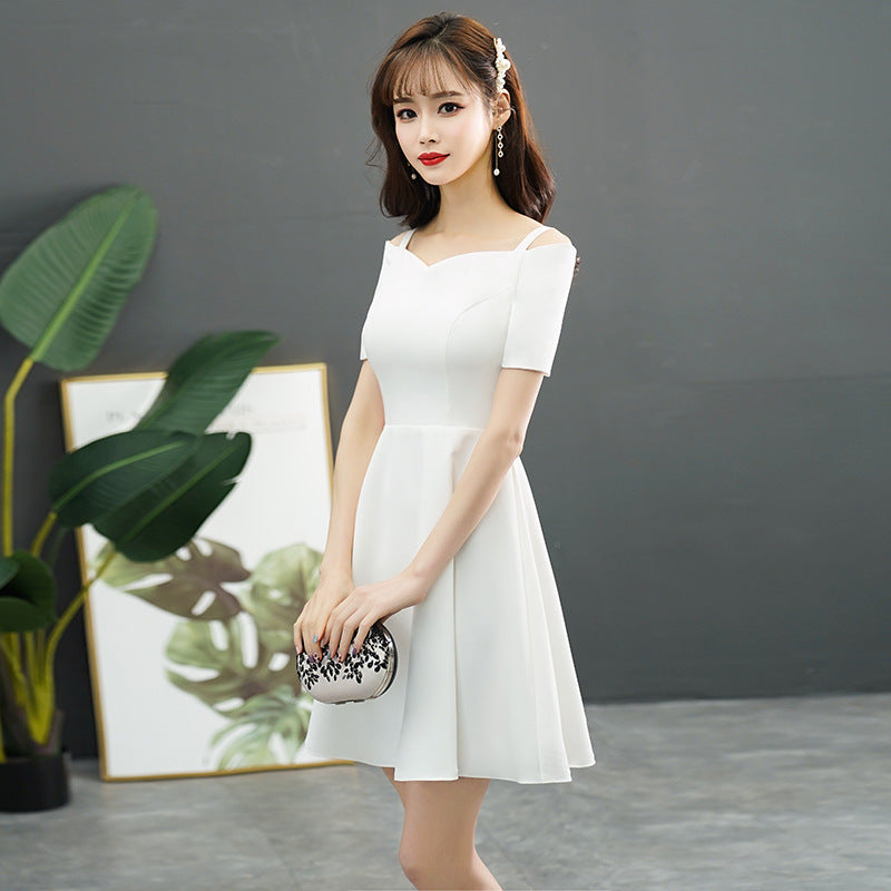 White Off-Shoulder Mini Dress