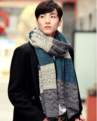 Men's Ribbed Knit Scarf