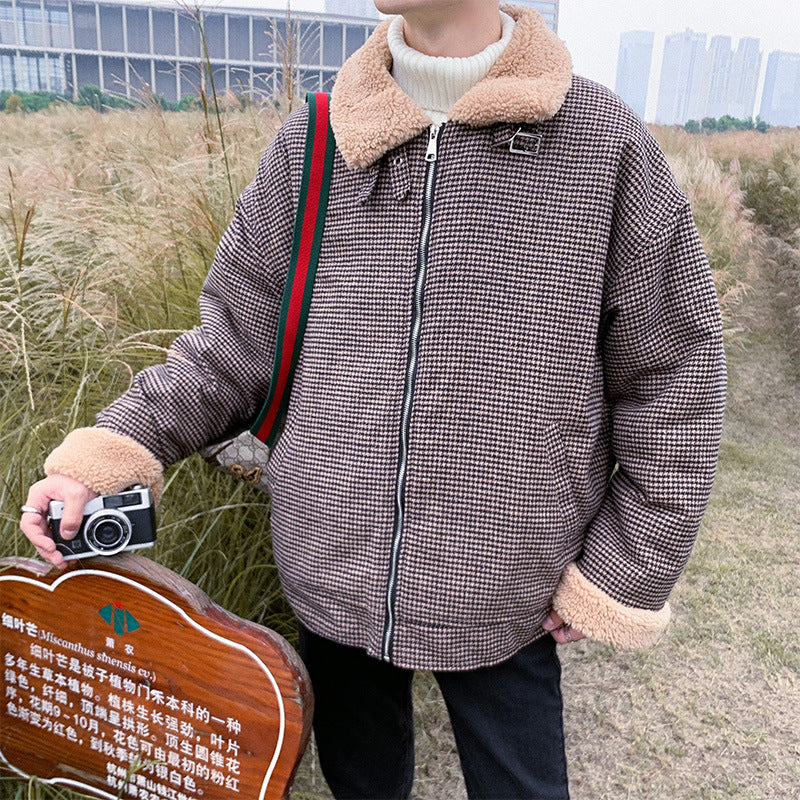 Plaid Fleece-Lined Jacket