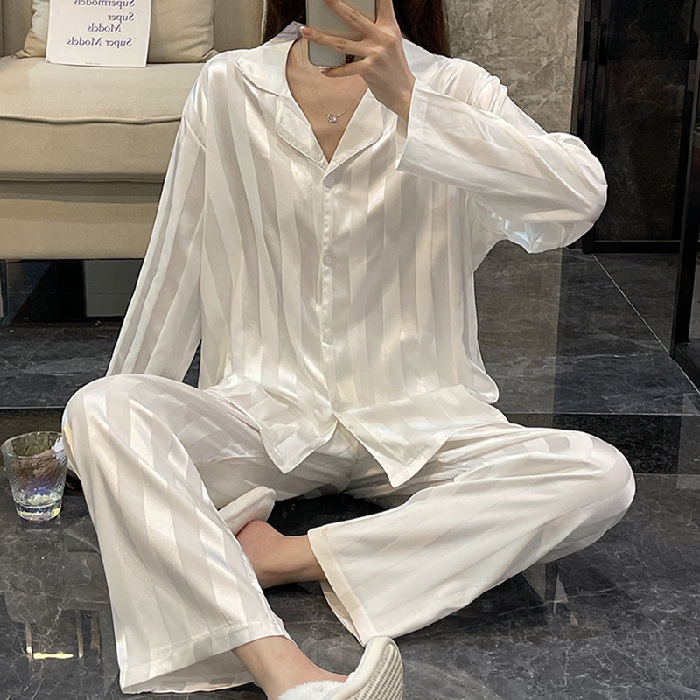 Satin Striped Pajama Set