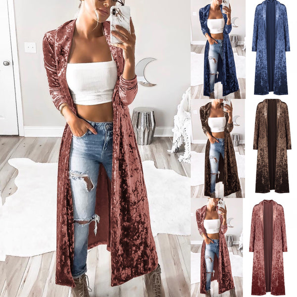 Velvet Long Cardigan